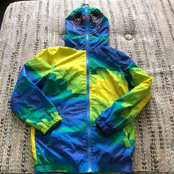 Volcom monster zip up raincoat XS 7/8 - Picture 1 of 6